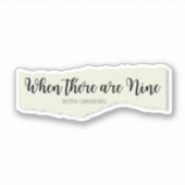 9つの引用文が裂けた紙 シール (正面)