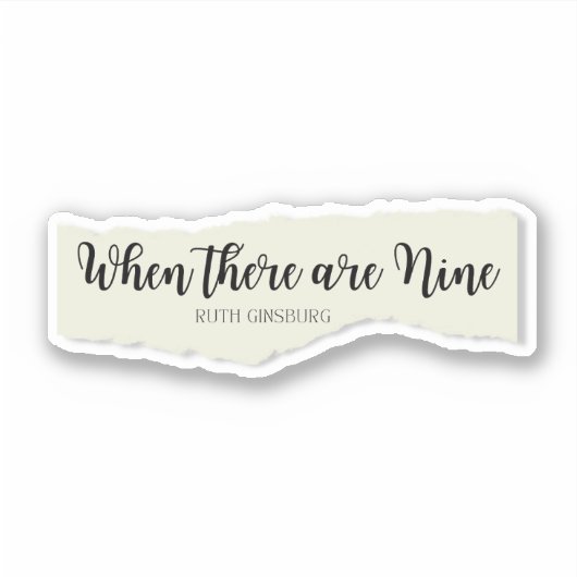 9つの引用文が裂けた紙 シール (正面)