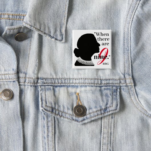 9つの引用文ボタンがある場合のRBGシルエット 缶バッジ (インサイチュ)