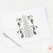 9つの気高い徳のステッカー スクエアシール (封筒)