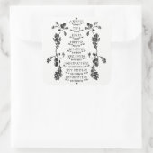 9つの気高い徳のステッカー スクエアシール (バッグ)