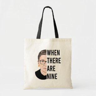 9の場合- RGB、Ruth Bader Ginsburg トートバッグ