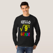 9の平方根 バックトゥスクール 3年生の算数 Tシャツ (正面フル)