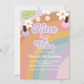 9はヴィベスパレインボー9誕生日 招待状 (正面)