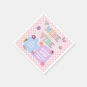 9はVibe Patch 9th名門私立校風の誕生日パーティー スタンダードカクテルナプキン (角)