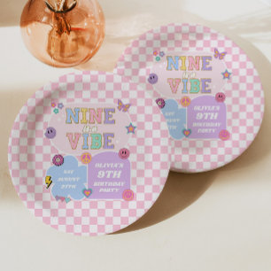 9はVibe Patch 9th名門私立校風の誕生日パーティー ペーパープレート