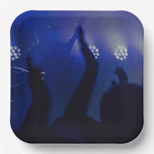 9よくはしゃぐ"正方形紙プレートのパターン ペーパープレート (正面)