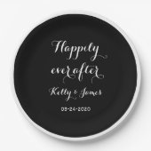 9インチの紙プレートを経て結婚ずっと幸せに ペーパープレート (正面)