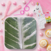 9インチグリーンエレガントリーフデザイン ペーパープレート (パーティー)