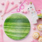 9インチナチュラルリーフデザインイン濃緑色 ペーパープレート (パーティー)