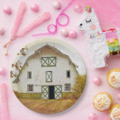 9インチラウンド紙プレートサンセットバーンカントリー素朴Fi ペーパープレート (パーティー)