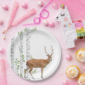 9インチラウンド紙プレートディアドードバックウッドランドハンタン ペーパープレート (パーティー)