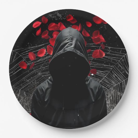 9インチラウンド紙プレートヘアリングアデラインザードメア ペーパープレート (正面)