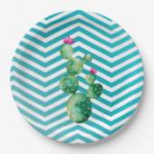 9インチラウンド紙プレートボホカクティサボクルーツB ペーパープレート (正面)