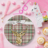 9インチラウンド紙プレート金ゴールドグリッタートナカイ ペーパープレート (パーティー)