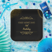 9インチ正方形フローラ誕生日パーティー紙プレート。 ペーパープレート (パーティー)