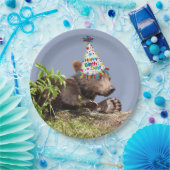 9インチ紙プレートとグリズリーベアcub ペーパープレート (パーティー)