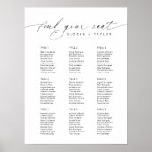 9エレガント表ウェルカムシーティングチャート ポスター (正面)