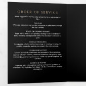 9エレガント – 写真式葬儀/メモリアル 三つ折りプログラム (内部最初)