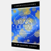 9エレガントthラピスラズリ結婚の記念日 アクリルサイン (傾斜)