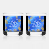 9エレガントthラピスラズリ結婚の記念日 ウイスキーグラス (正面)