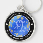 9エレガントthラピスラズリ結婚の記念日 キーホルダー (正面)