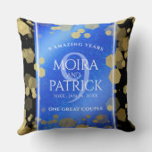 9エレガントthラピスラズリ結婚の記念日 クッション (裏面)