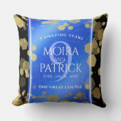 9エレガントthラピスラズリ結婚の記念日 クッション (正面)