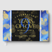 9エレガントthラピスラズリ結婚の記念日 ゲストブック (正面)