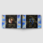 9エレガントthラピスラズリ結婚の記念日 ゲストブック (全面)