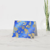 9エレガントthラピスラズリ結婚の記念日 サンキューカード (裏面)