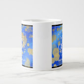 9エレガントthラピスラズリ結婚の記念日 ジャンボコーヒーマグカップ (正面)