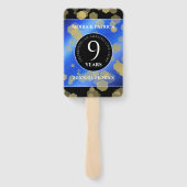 9エレガントthラピスラズリ結婚の記念日 ハンドファン (裏面)