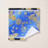 9エレガントthラピスラズリ結婚の記念日 バスタオルセット (ウォッシュタオル)