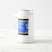 9エレガントthラピスラズリ結婚の記念日 ビールジョッキ (正面左)