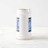 9エレガントthラピスラズリ結婚の記念日 ビールジョッキ (中央)