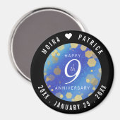 9エレガントthラピスラズリ結婚の記念日 マグネット (正面/裏面)