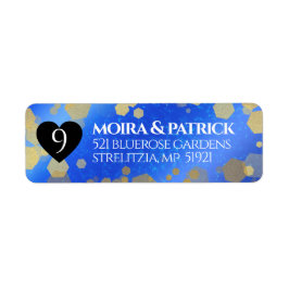 9エレガントthラピスラズリ結婚の記念日 ラベル