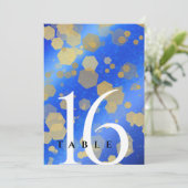 9エレガントthラピスラズリ結婚の記念日 招待状 (スタンド正面)