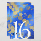 9エレガントthラピスラズリ結婚の記念日 招待状 (正面/裏面)