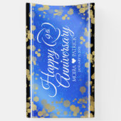 9エレガントthラピスラズリ結婚の記念日 横断幕 (縦)