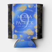 9エレガントthラピスラズリ結婚の記念日 缶クーラー (正面)