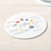 9エンネアグラム型コースター付きコーヒー ラウンドペーパーコースター (アングル)