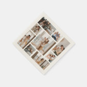 9カスタムフォトコラージュウッドウォールアート スタンダードカクテルナプキン (角)