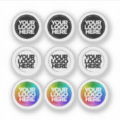 9カスタムロゴ小0.50インチ~0.75インチステッカー澄ん シール (正面)