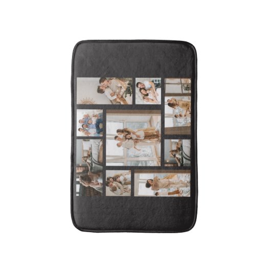 9カスタム枚のフォトコラージュテンプレートの個人用設定 バスマット (正面縦)