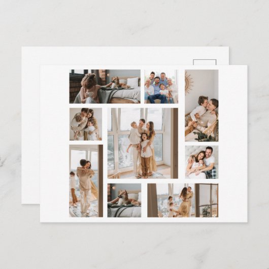 9カスタム枚フォトコラージュの個人用はがき シーズンポストカード (正面/裏面)