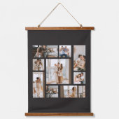 9カスタム長袖Photo Collage Tシャツ 吊り下げ型タペストリー (正面)