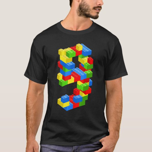 9カッコいい番目の誕生日建物ブロック9歳の少年 Tシャツ (正面)
