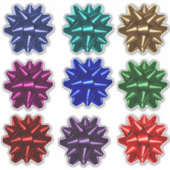 9クラッシュプルーフギフトラップ弓の郵送キスカット シール (正面)